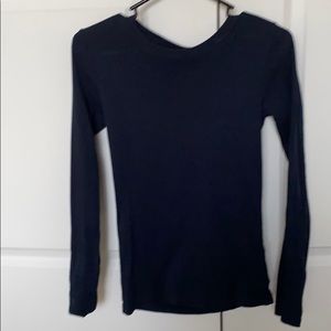 Long sleeve navy crew